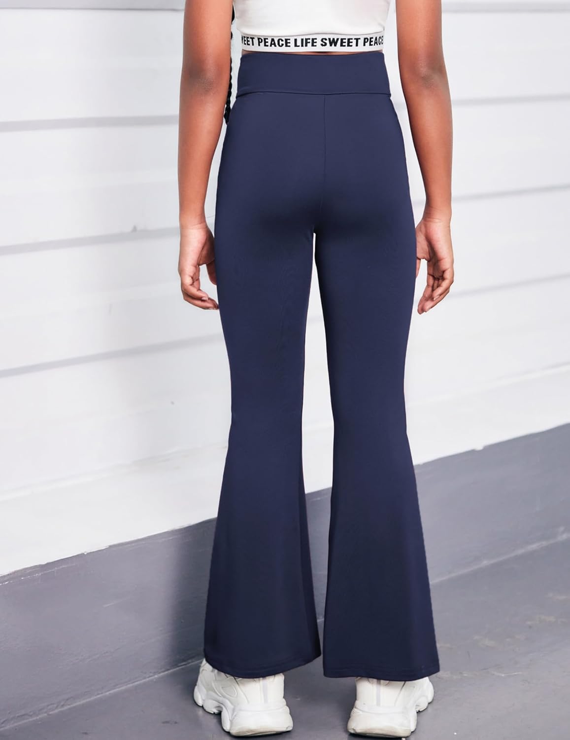 Zaclotre Girls High Waisted Flare Leggings with Pockets