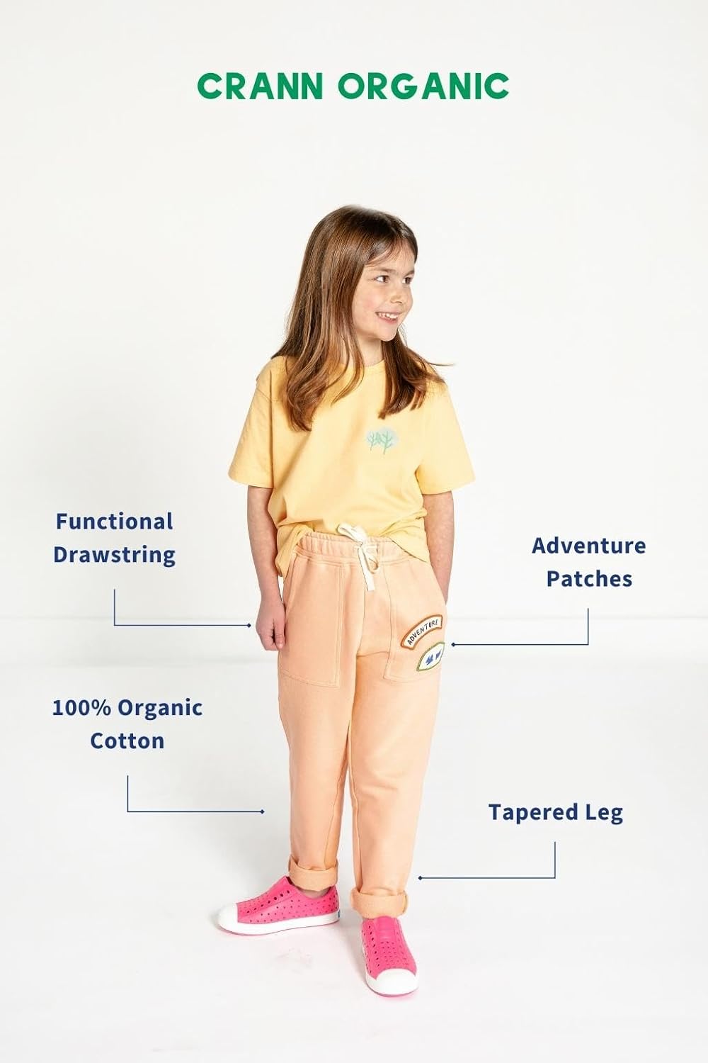 Boys Girls Organic Cotton Sweatpants for Kids