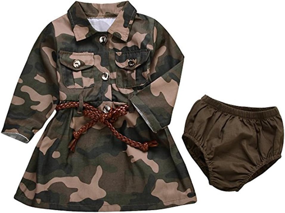 IWOKA Baby Girls Camouflage Skirt Set