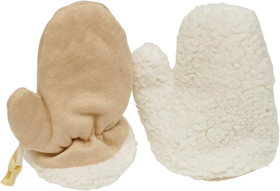 Sherpa Lined Fleece Baby Mittens for 024 Months