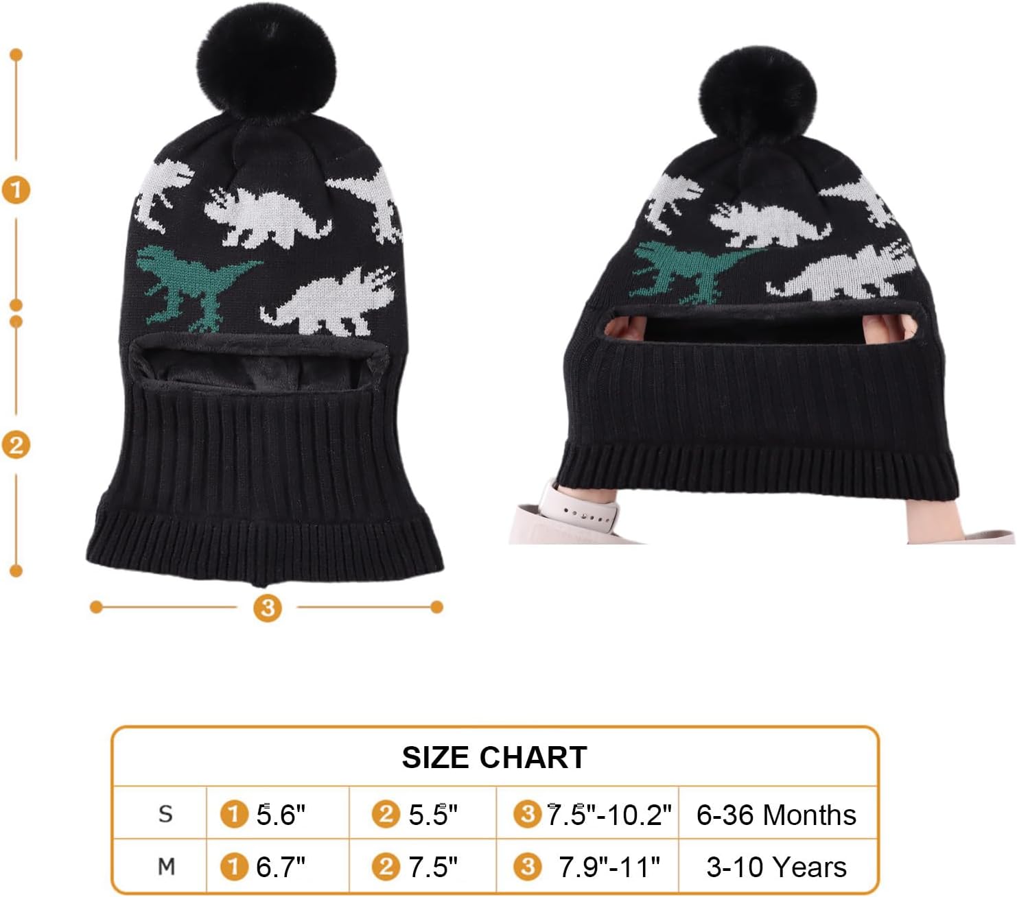 Winter Baby Knitted Hat Scarf for Kids