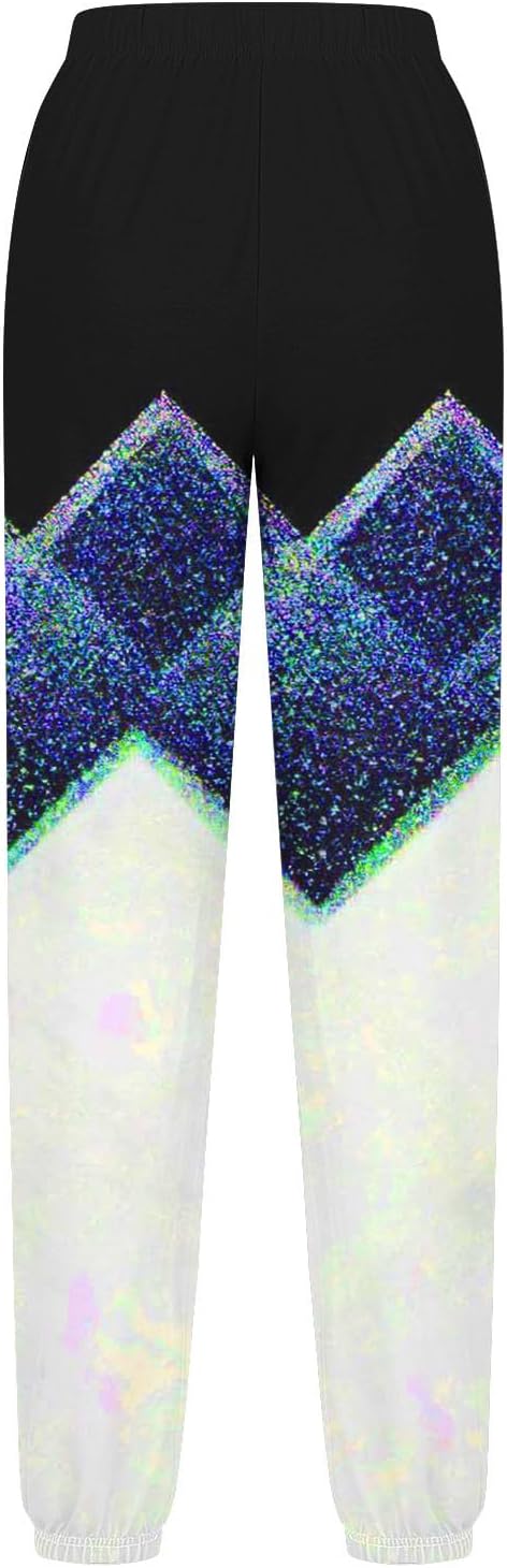 Teen Girl Geometry Print Loose Joggers Pants