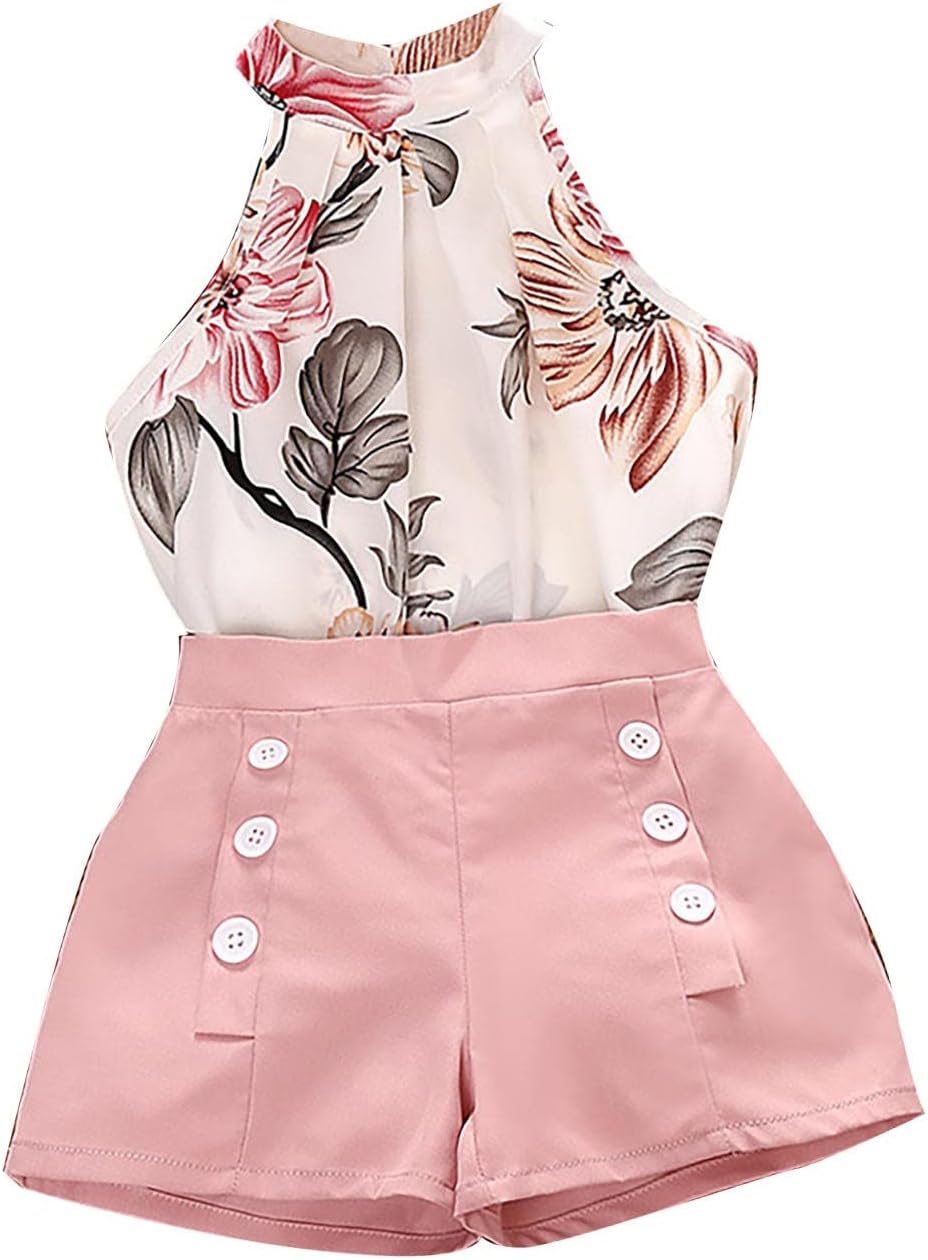 Summer Attire for Baby Girl Floral Sleeveless Set