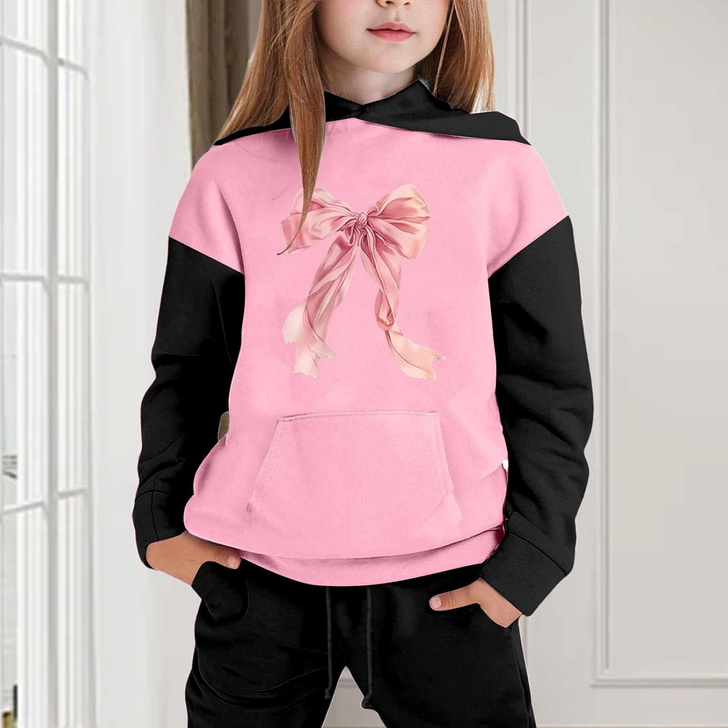 Boys and girls two-piece athletic tracksuit set for kids