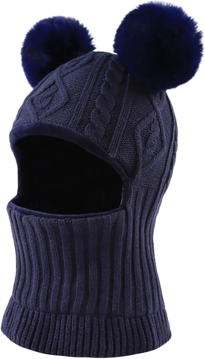 Winter Baby Knitted Hat with Pompom for Kids Boys Girls
