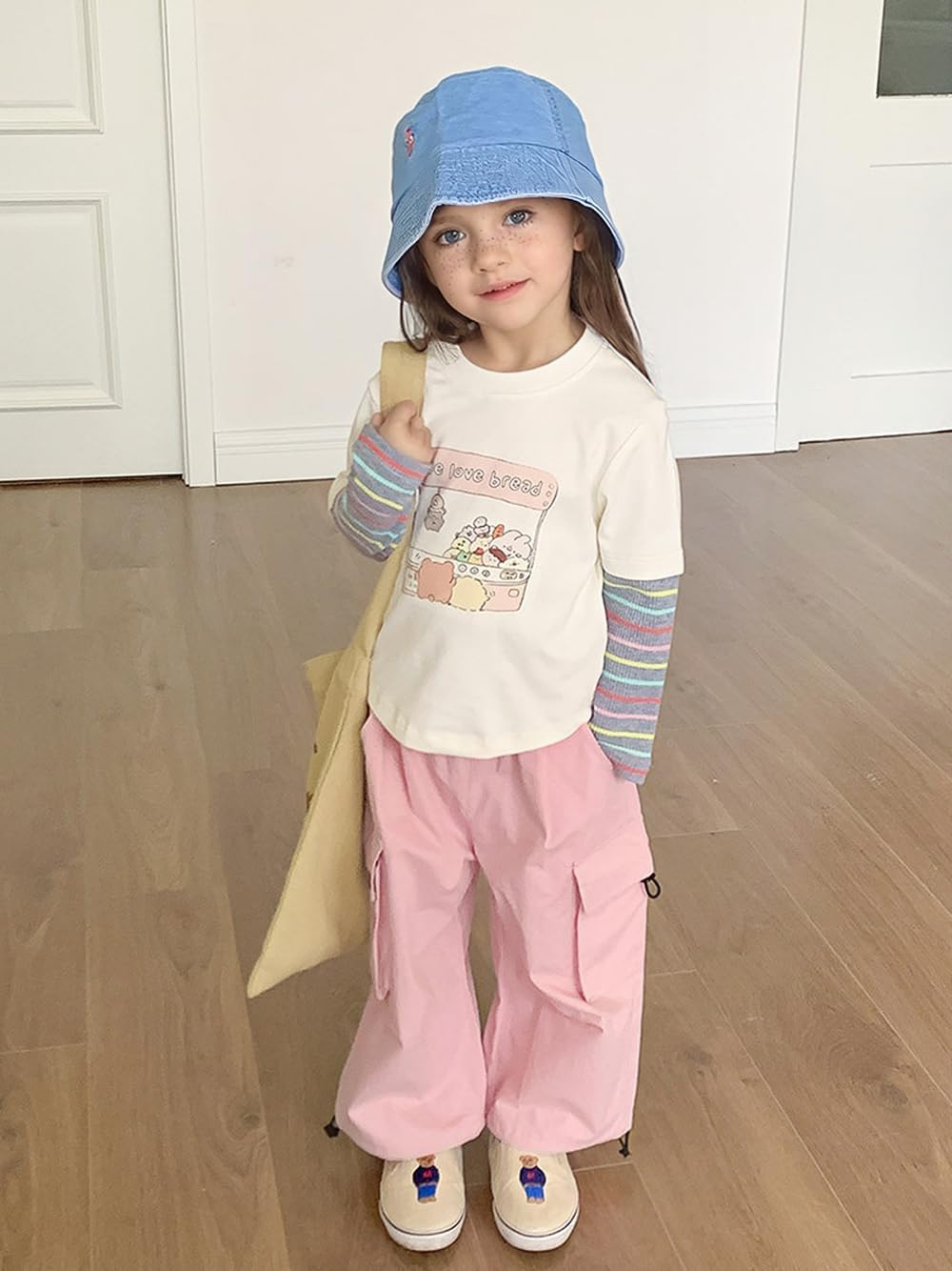 Biniduckling Age-Appropriate Panties for Girls and Toddlers Baggy Cargo Parachute Pants