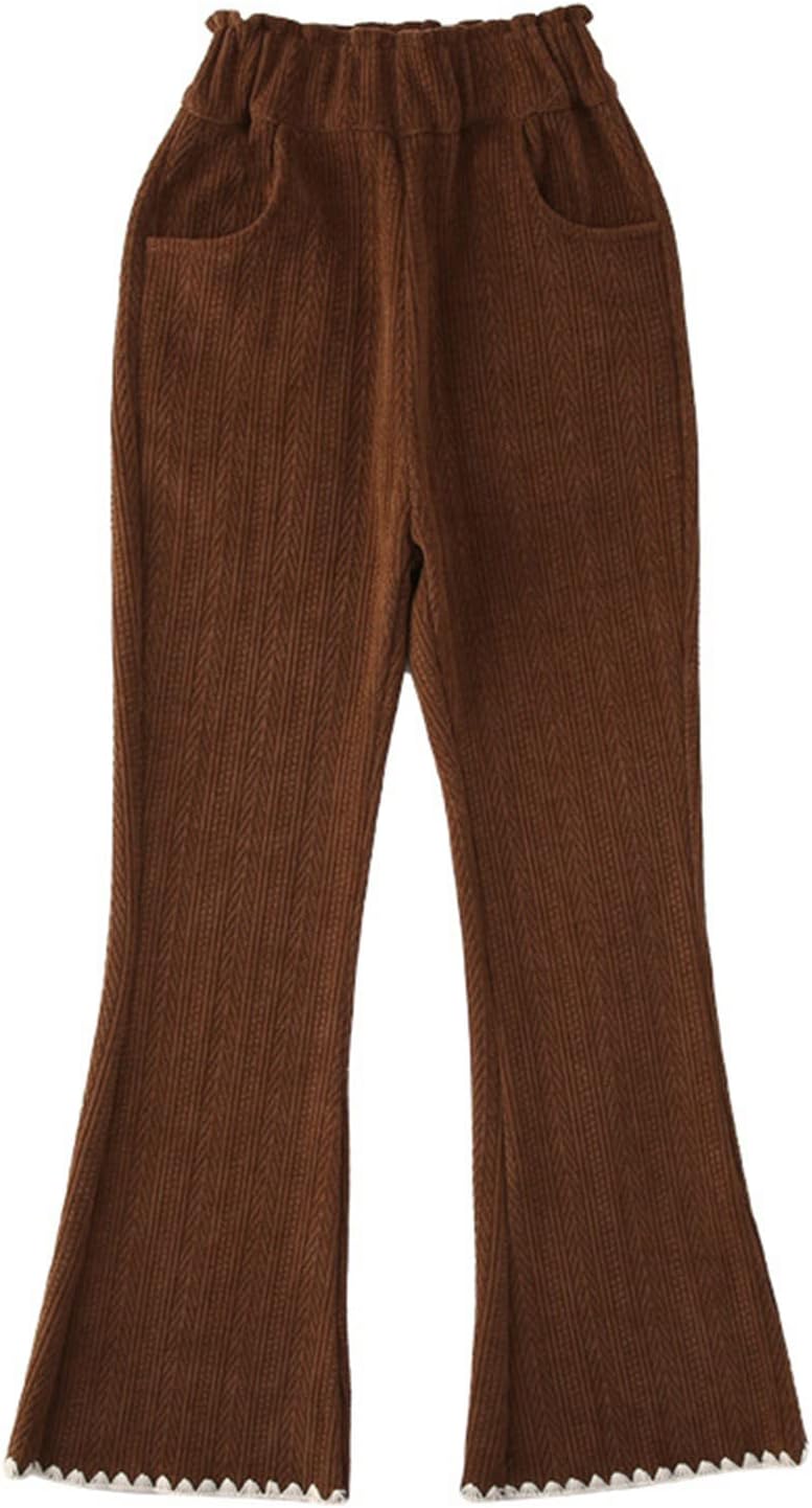Slim High-Waisted Corduroy Flare Pants for Toddler Girls
