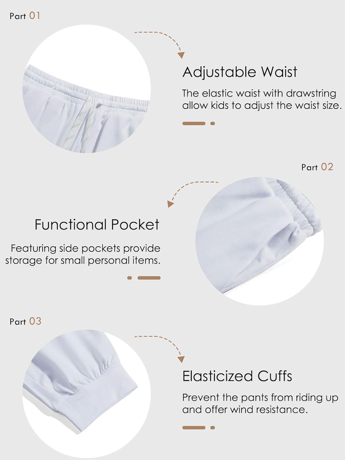Haloumoning Girls Sweatpants Soft Athletic Lounge Joggers High Waist Casual Trousers