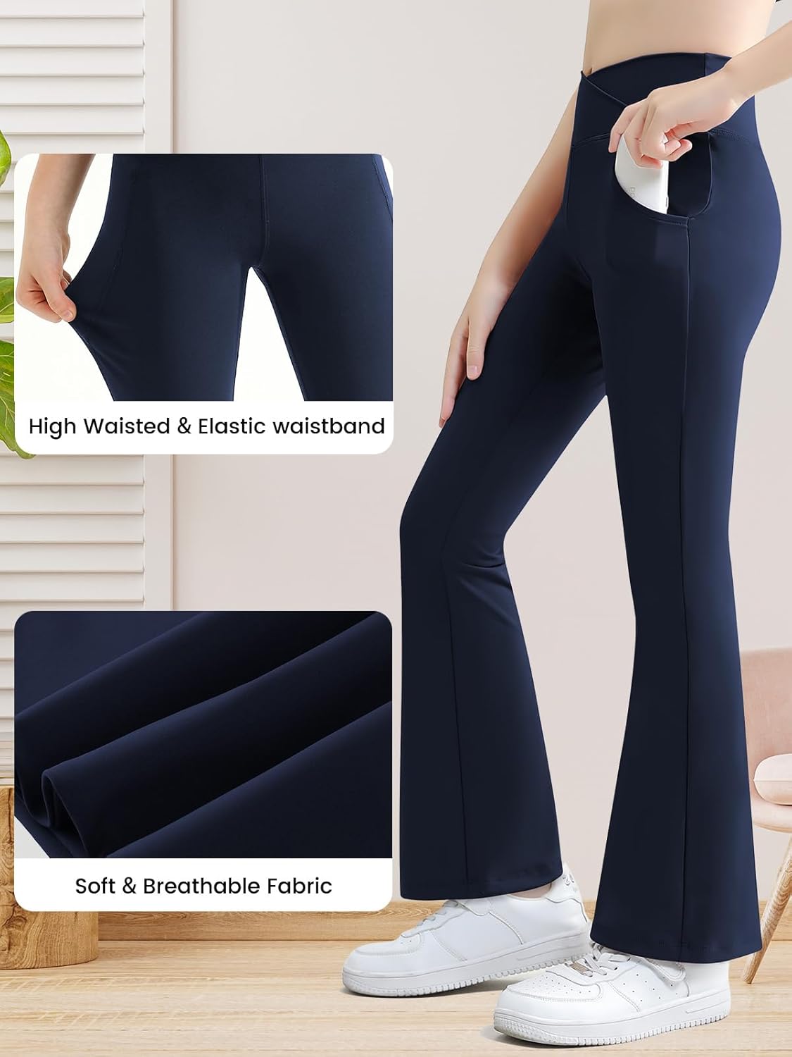 Adarl Girls Flare Yoga Pants