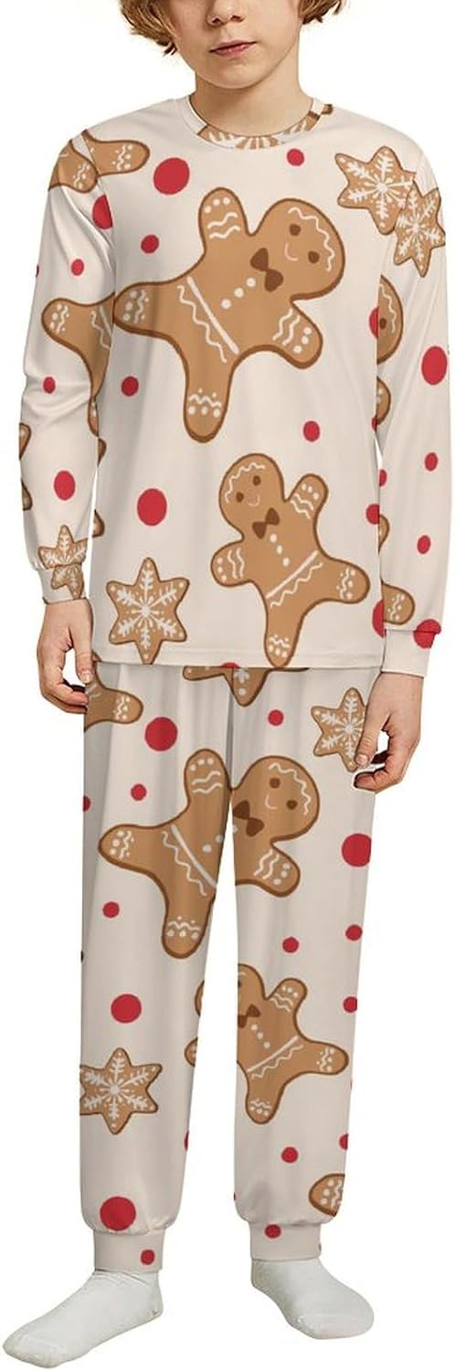 MEIKKO Kids Thermal Underwear Set Sugar Cookies Base Layers Boys Girls