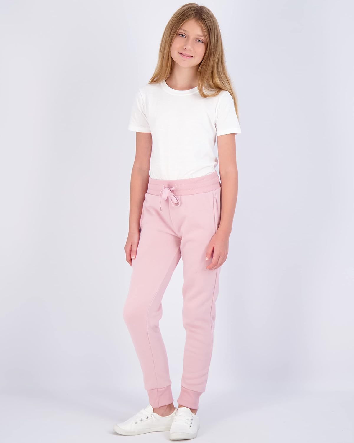 Real Essentials 3-Pack Girls Fleece Joggers