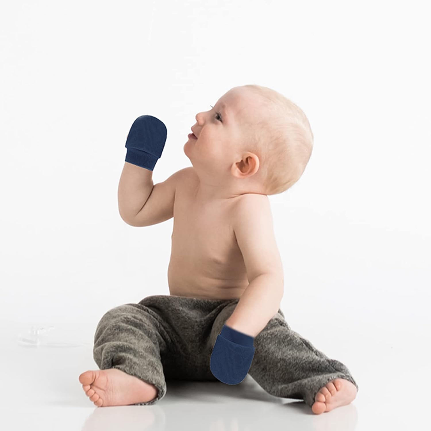 Newborn Baby Cotton Mittens Soft Breathable No Scratch Gloves for Infants