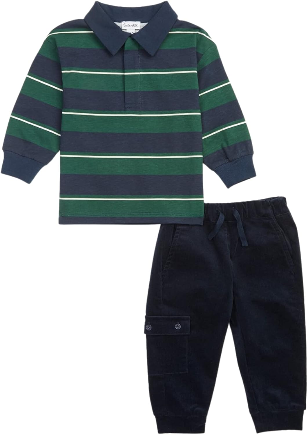 Splendid Baby Boys Kelly Stripe Polo Set