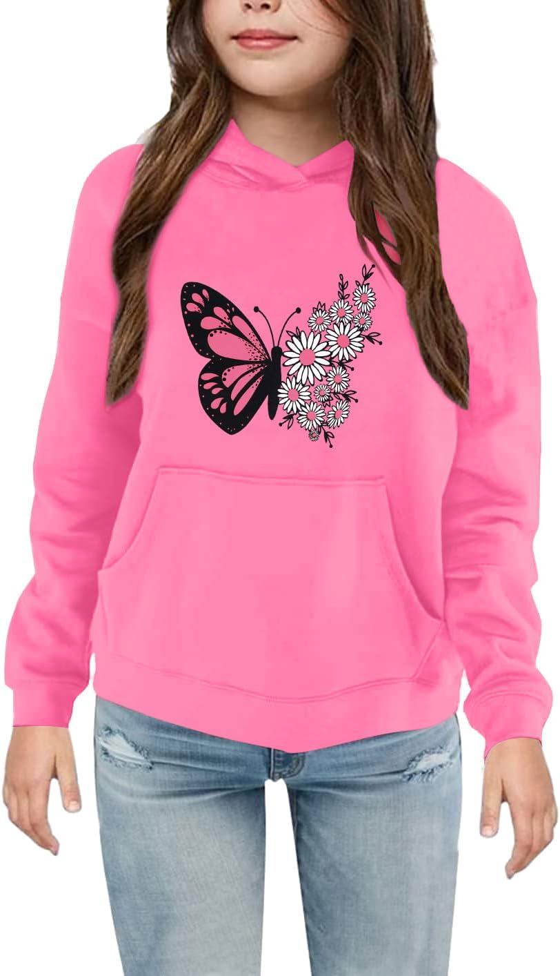 Cudtum Girls Long Sleeve Hoodie with Pocket