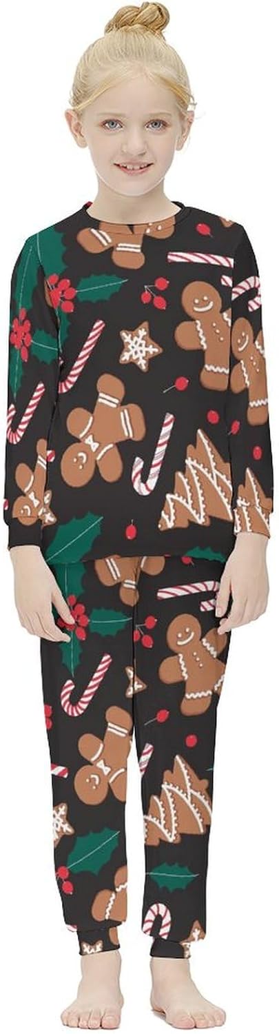 Girls Christmas Thermal Top and Bottom Set