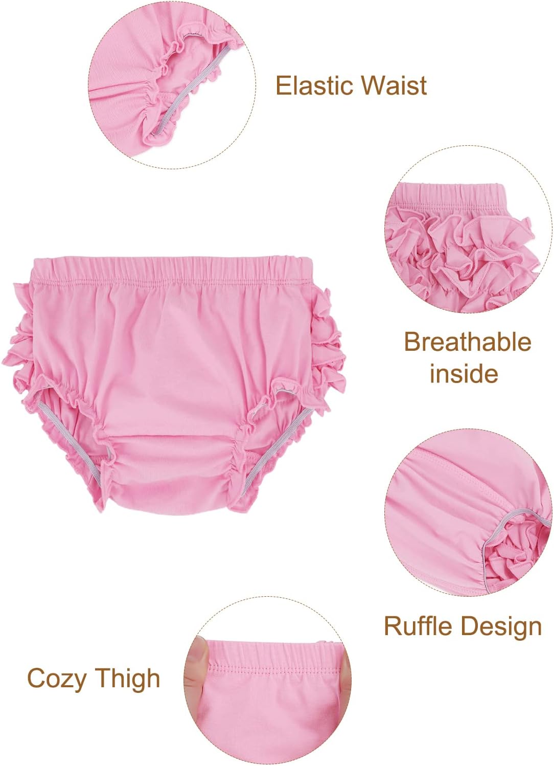 Diaper Cover for Toddlers Girls - Brand Name - Ruffled Soft Reusable
