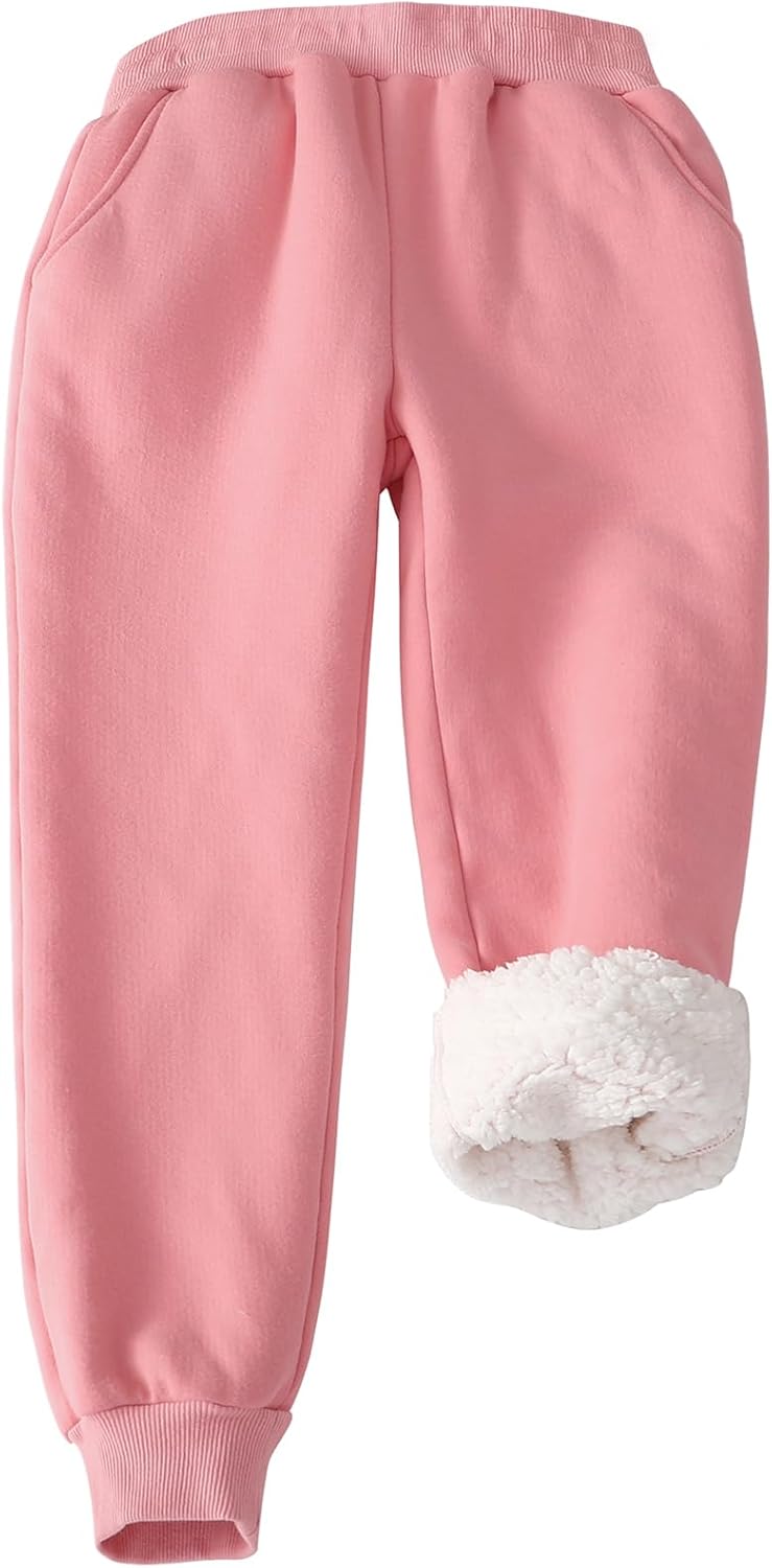 Warm Cozy Fleece Joggers for Kids