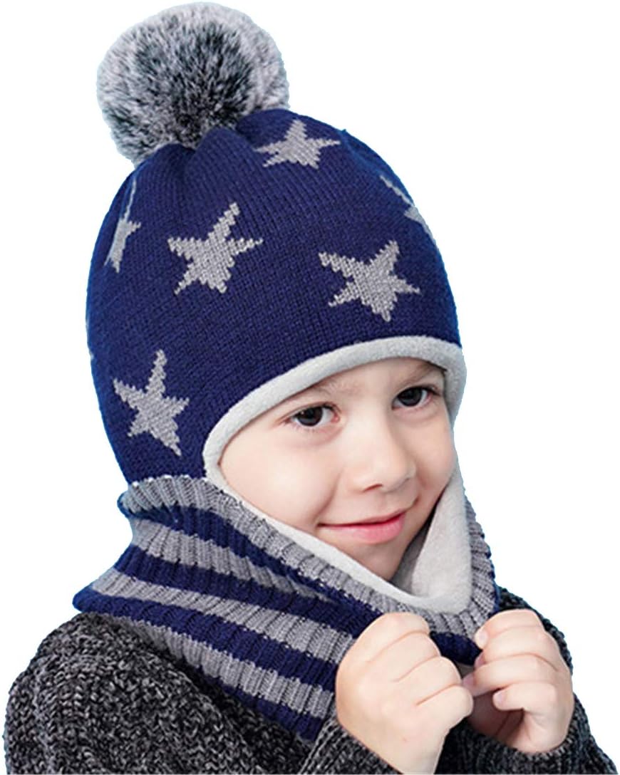 WxllzlifeKids Winter Knitted Hat for Boys and Girls