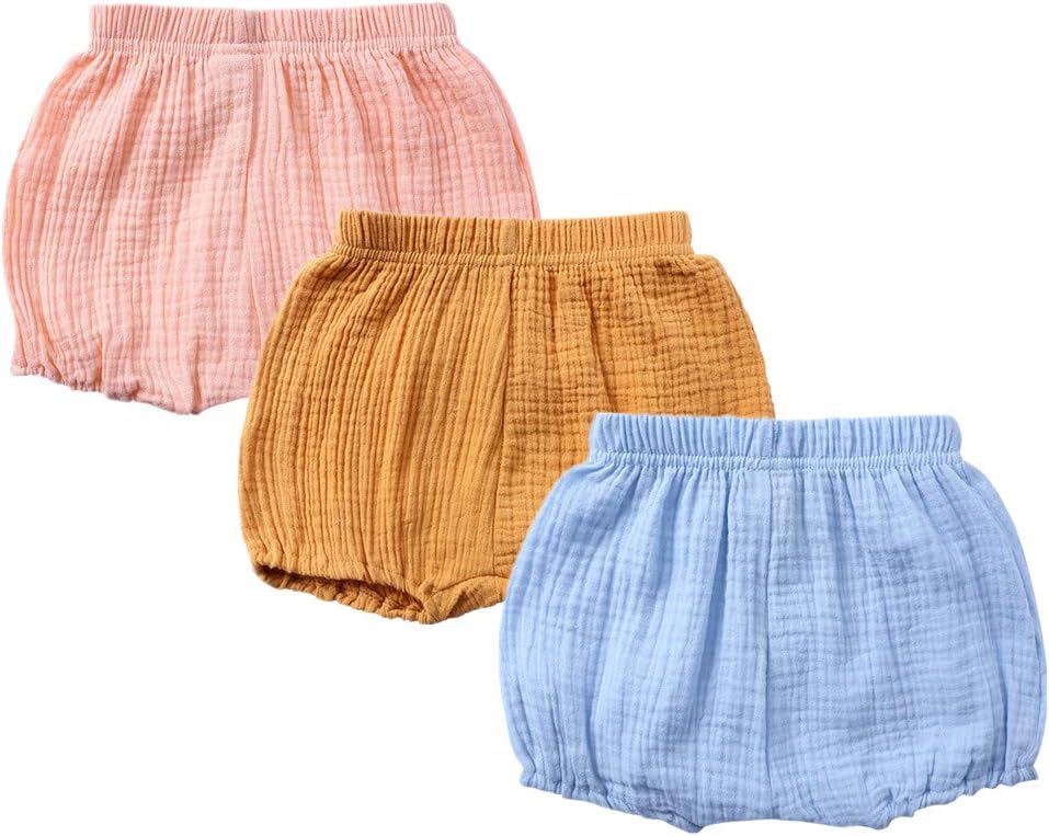 Unisex Cotton Linen Toddler Shorts Set
