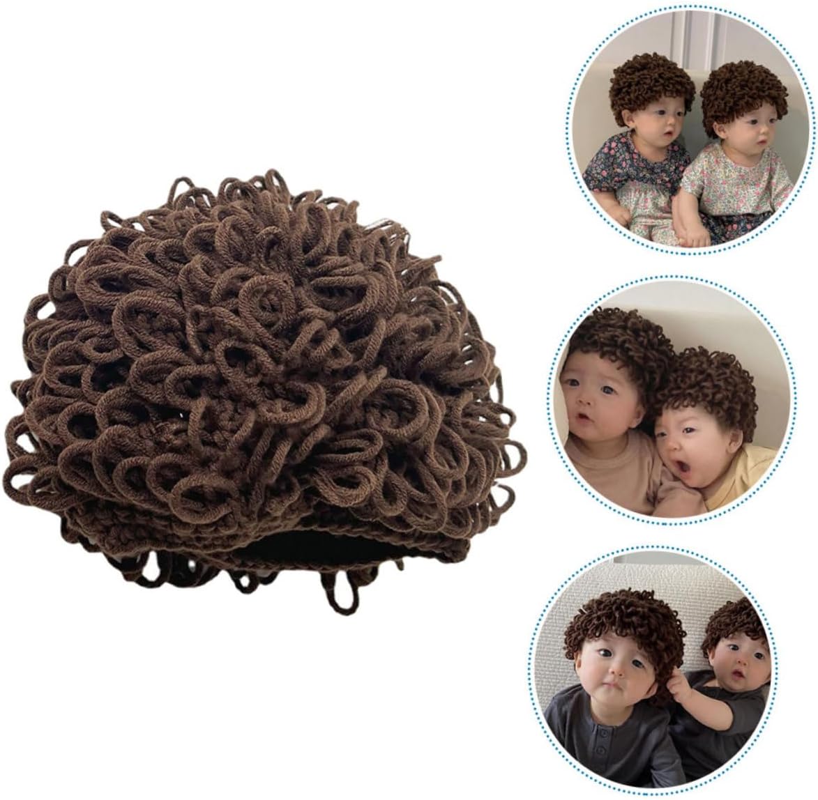 Cute Knitted Wig Hat for Boys and Girls