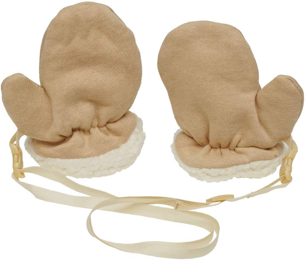 Sherpa Lined Fleece Baby Mittens for 024 Months