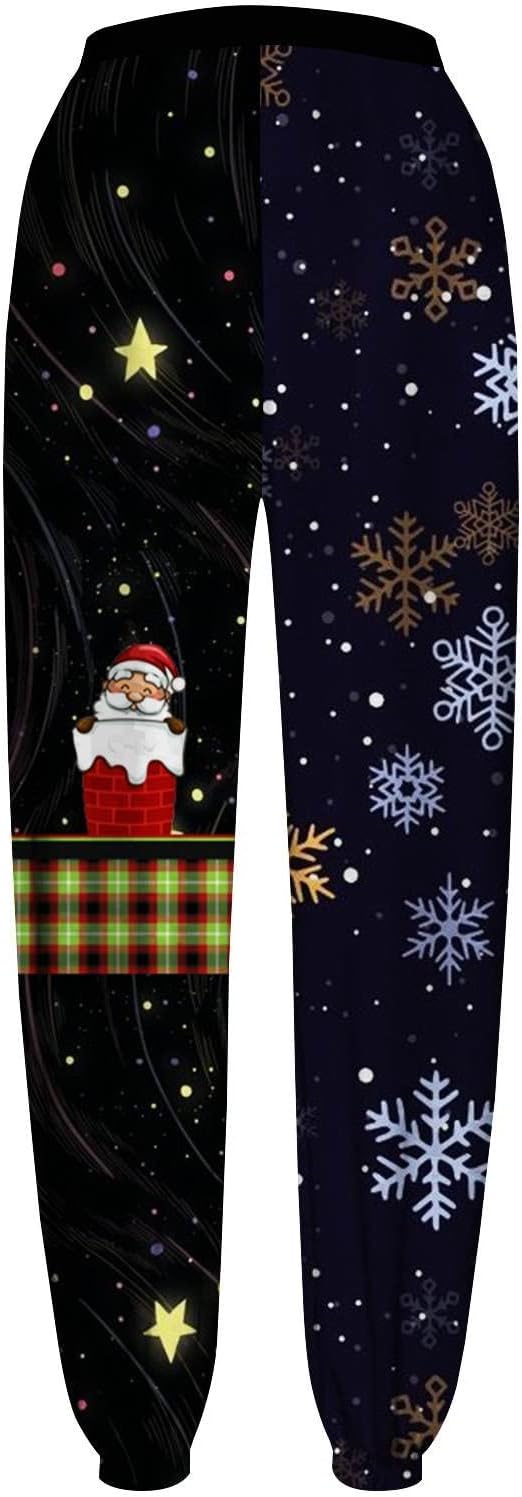 ZYXTIM Womens Comfy Christmas Printed Joggers