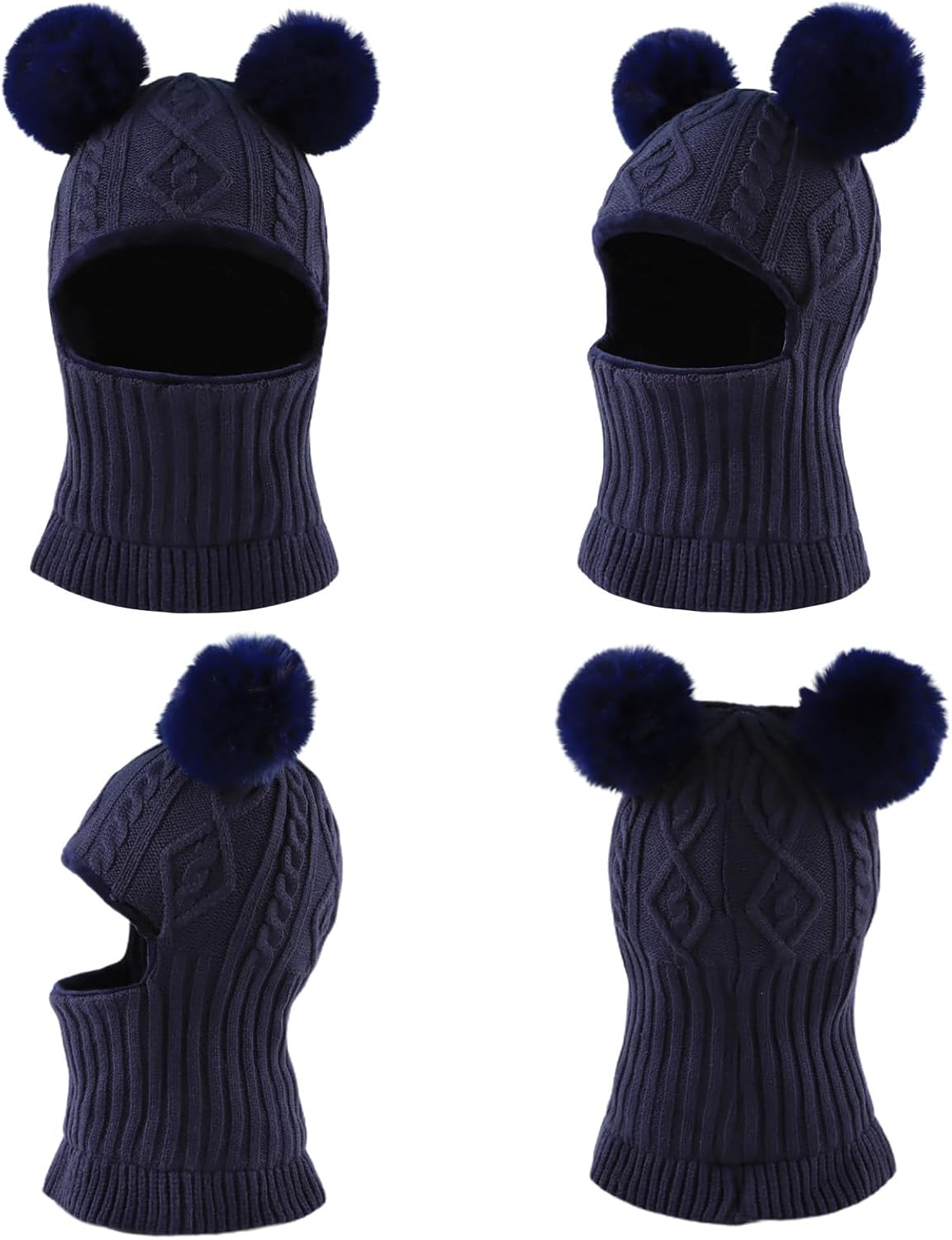 Winter Baby Knitted Hat with Pompom for Kids Boys Girls