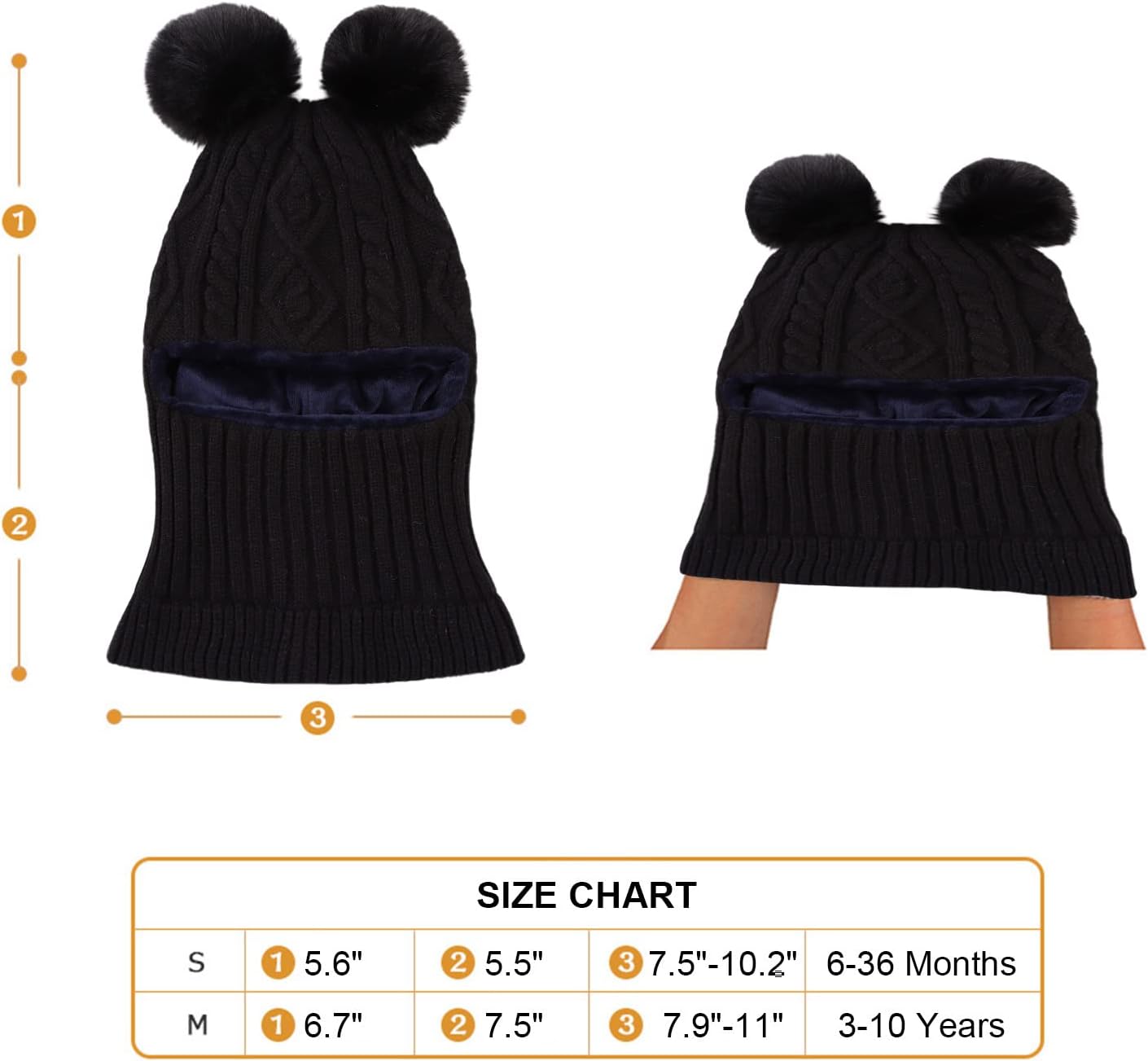 JANGANNSA Winter Baby Beanie with Pompom