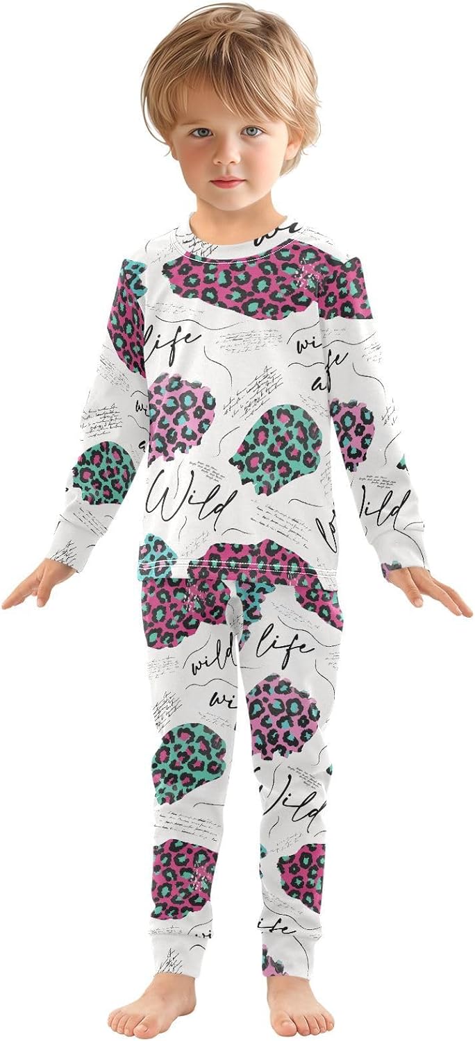 WIFIU Long Sleeve Pajama Set for Girls