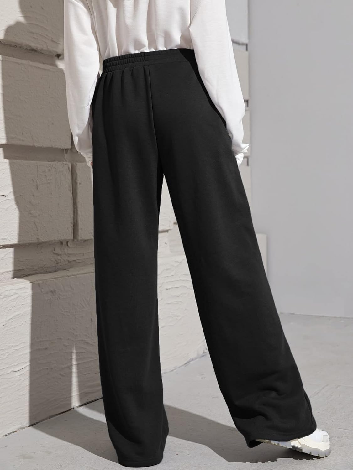 SOLY HUX Girls High Elastic Waist Tie Front Sweatpants with Pockets