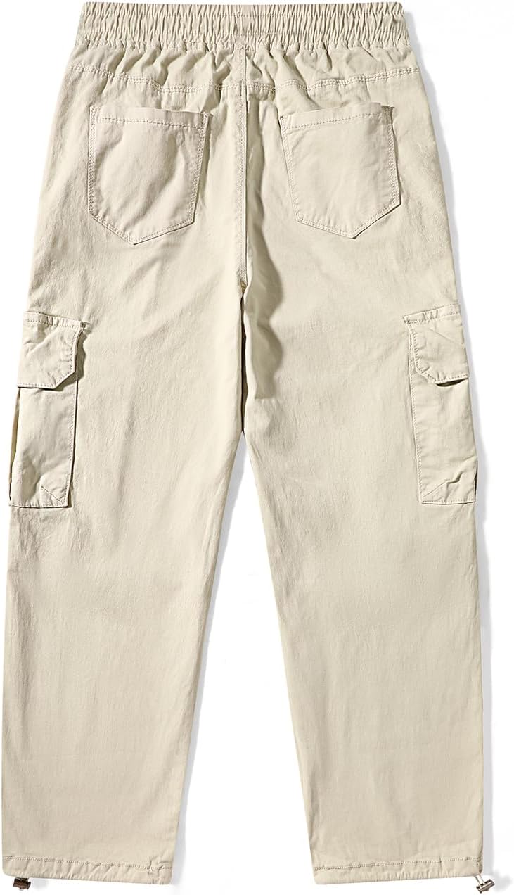 Stylish Cargo Pants for Kids Khaki Wide Leg