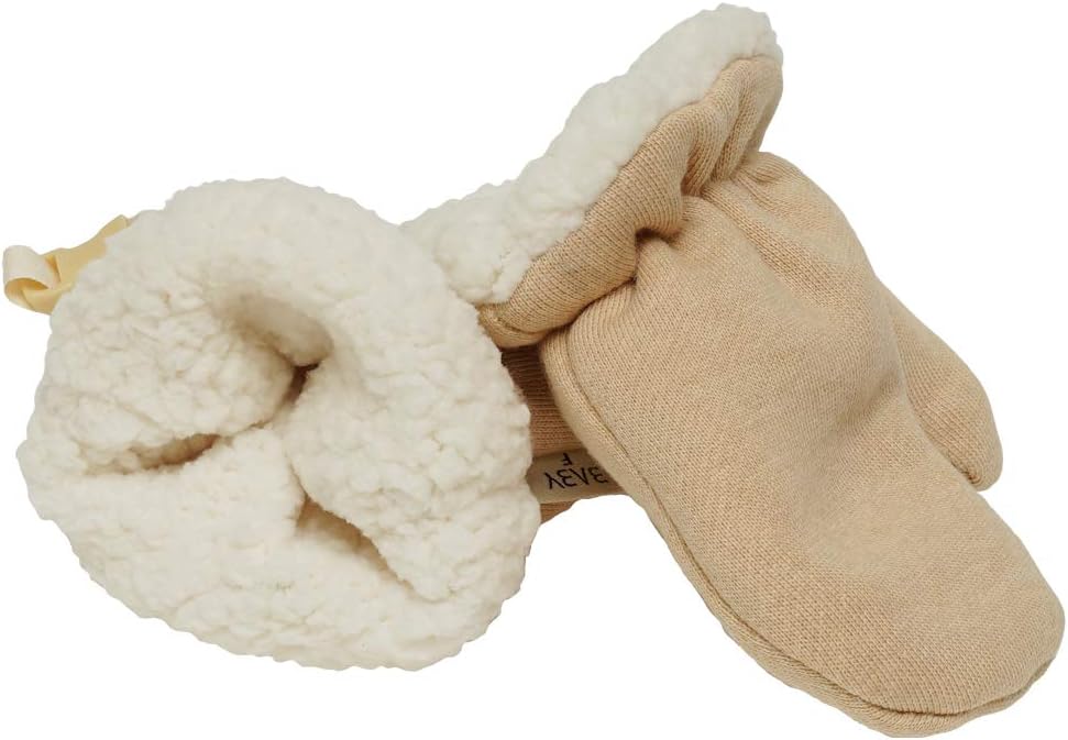 Sherpa Lined Fleece Baby Mittens for 024 Months