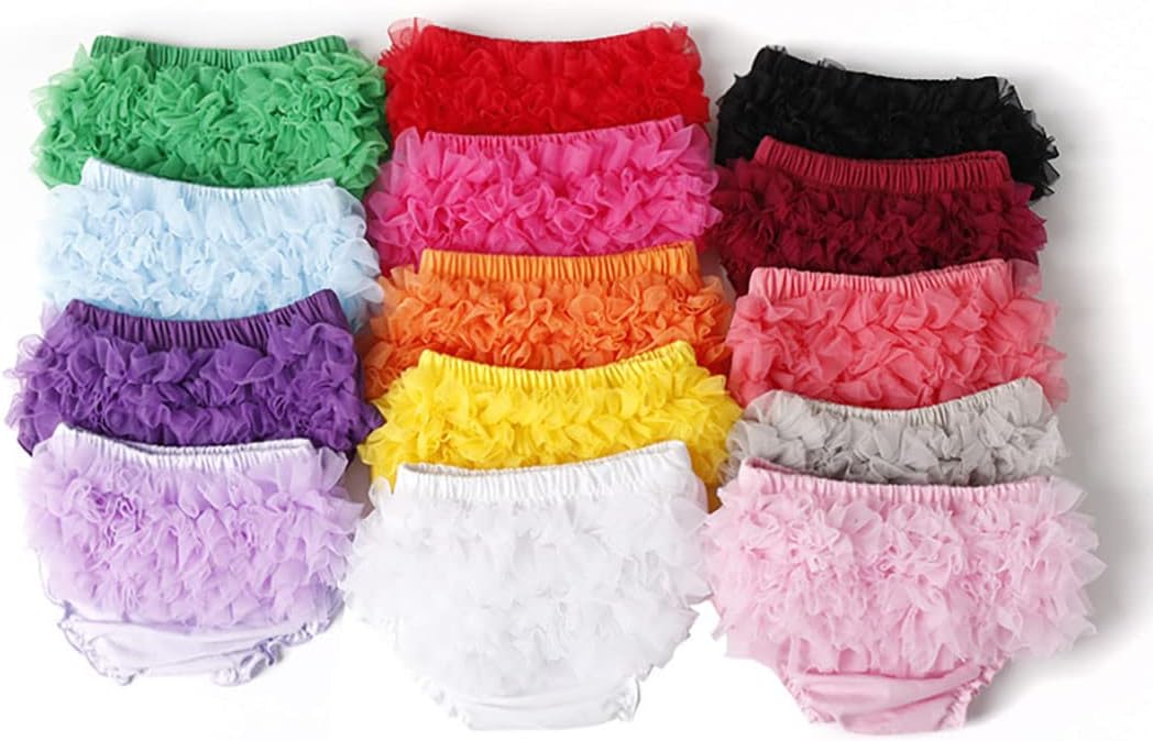 HDLEXD Baby Girls Ruffle Lace Bloomers Elastic Cotton Tutu Briefs
