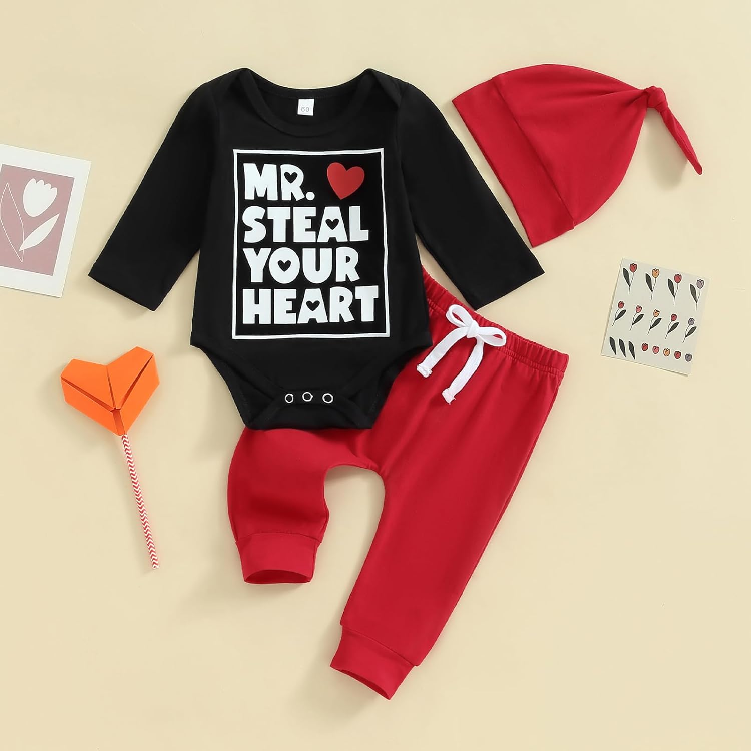 My First Valentines Day Baby Boy Outfit