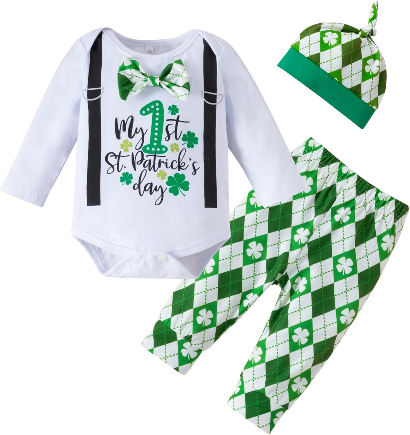 Baby Boy My 1st St Patricks Day Romper Set