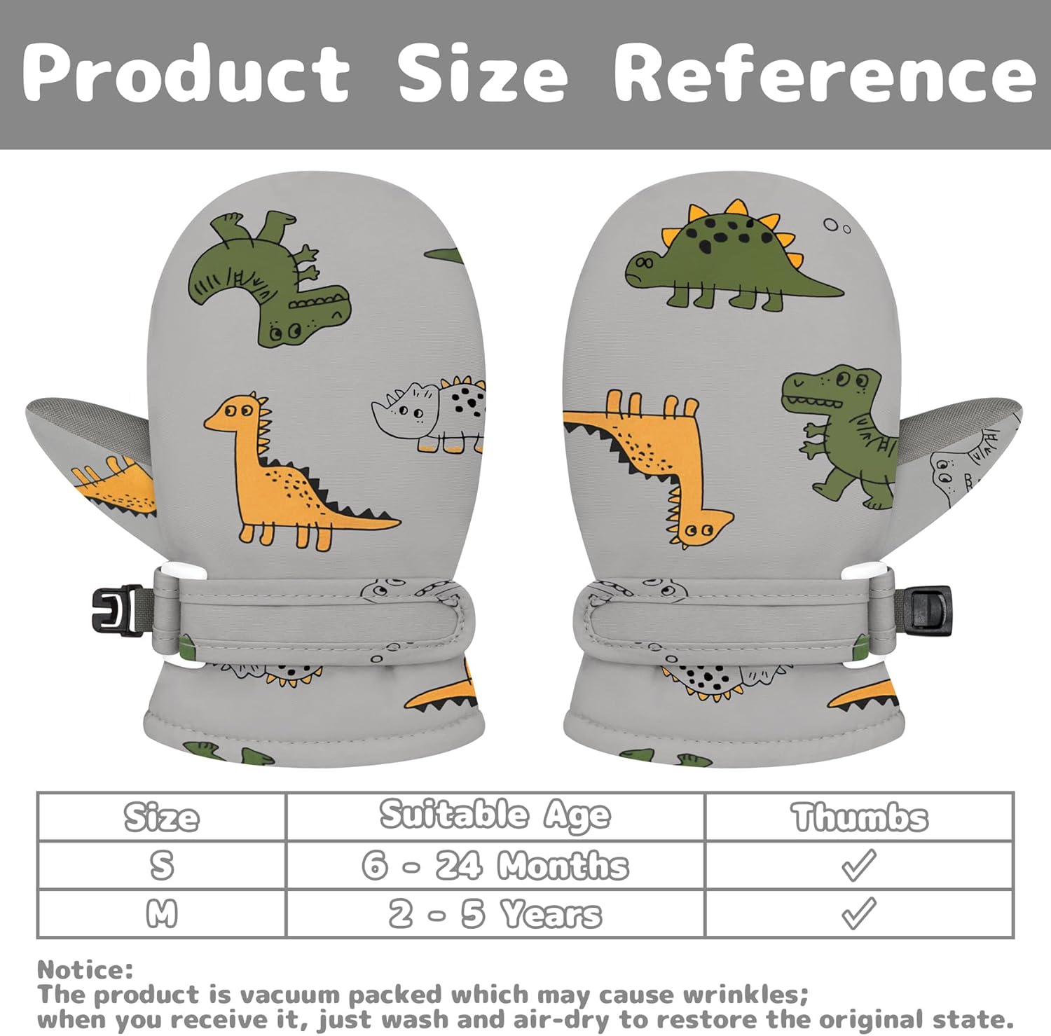 Olreco Toddler Mittens Waterproof snow mittens for Baby