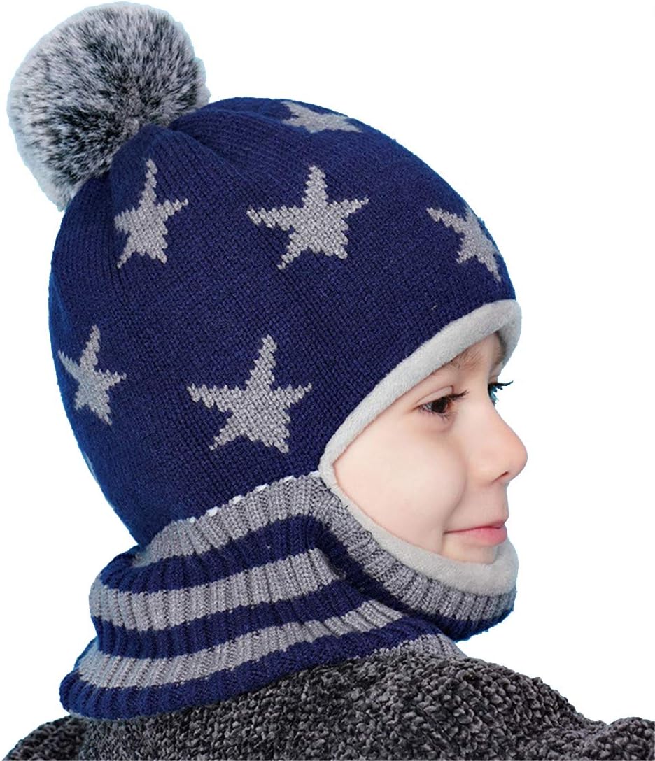WxllzlifeKids Winter Knitted Hat for Boys and Girls