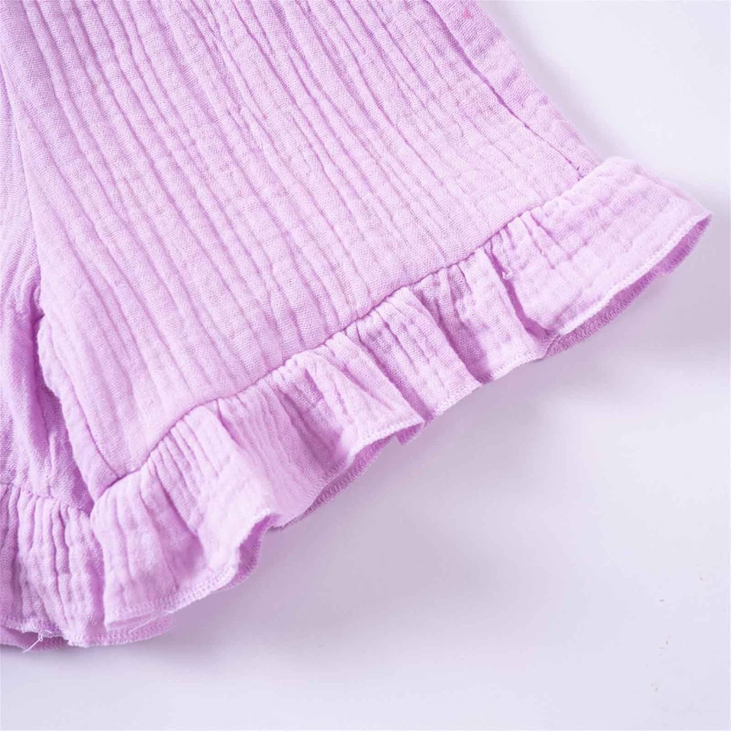 Summer 2-Piece Tank Top Ruffle Shorts for Toddler Girls Set