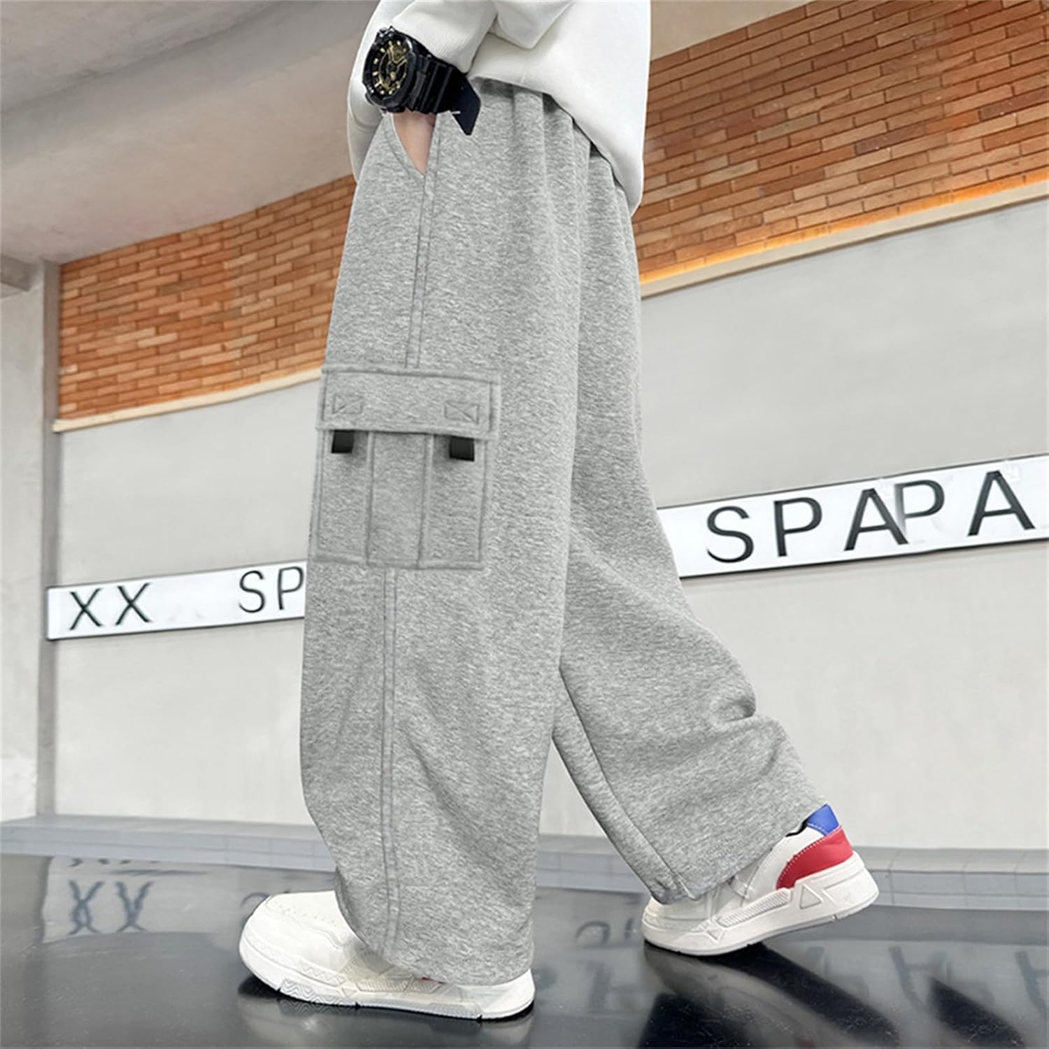 Baggy Cargo Sweatpants for Kids
