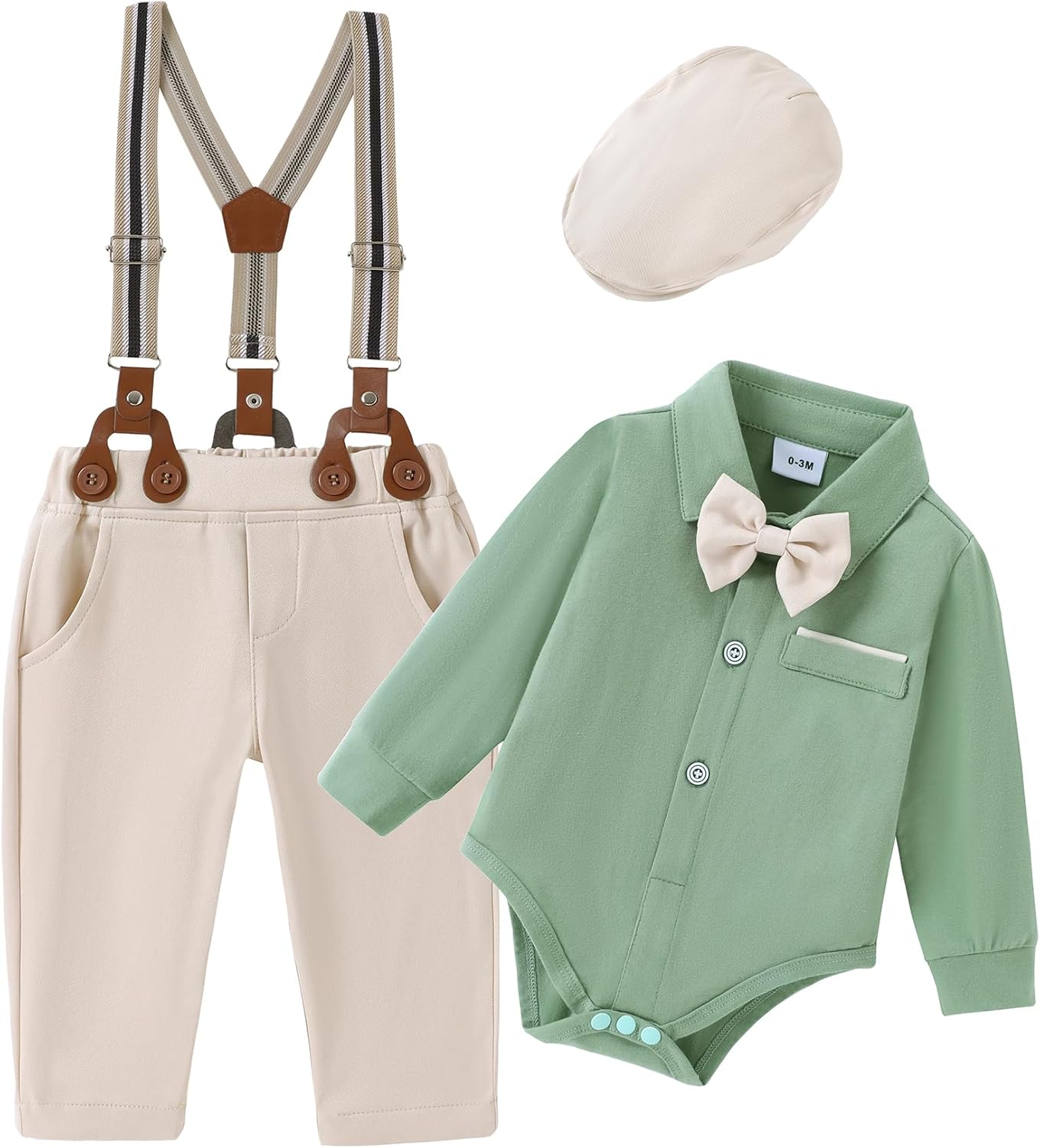 ZOEREA Baby Boy Suit - Gentleman Outfit for Newborn to 24 Months