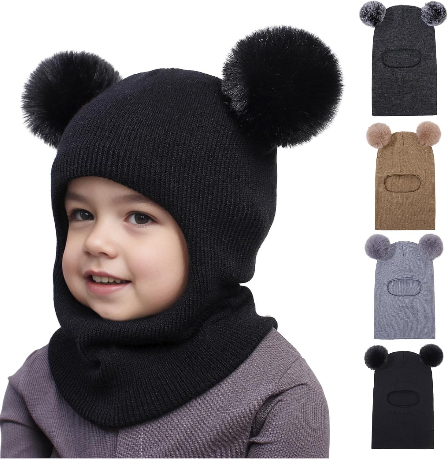 Ewaycom Polar Bear Winter Hat Set for Kids