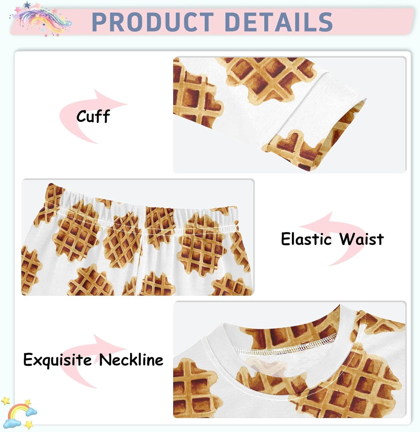WIFIU Soft Cotton Pajama Set for Kids 18M-8Y