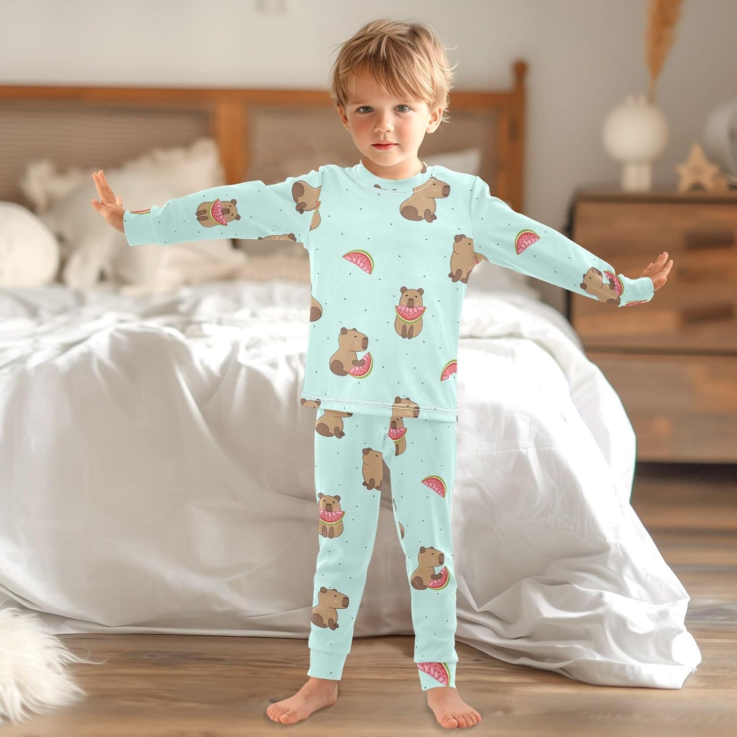 WIFIU Kids Pajama Sets Soft Cotton Long Sleeve Perfect for Sleep Play