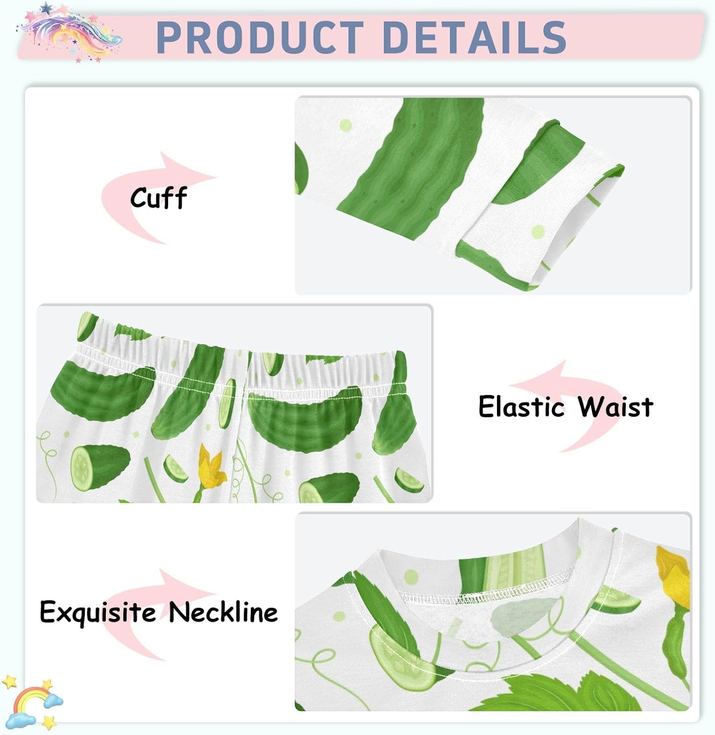 WIFIU Soft Cotton Pajama Set for Kids 18M-8Y Sleepwear