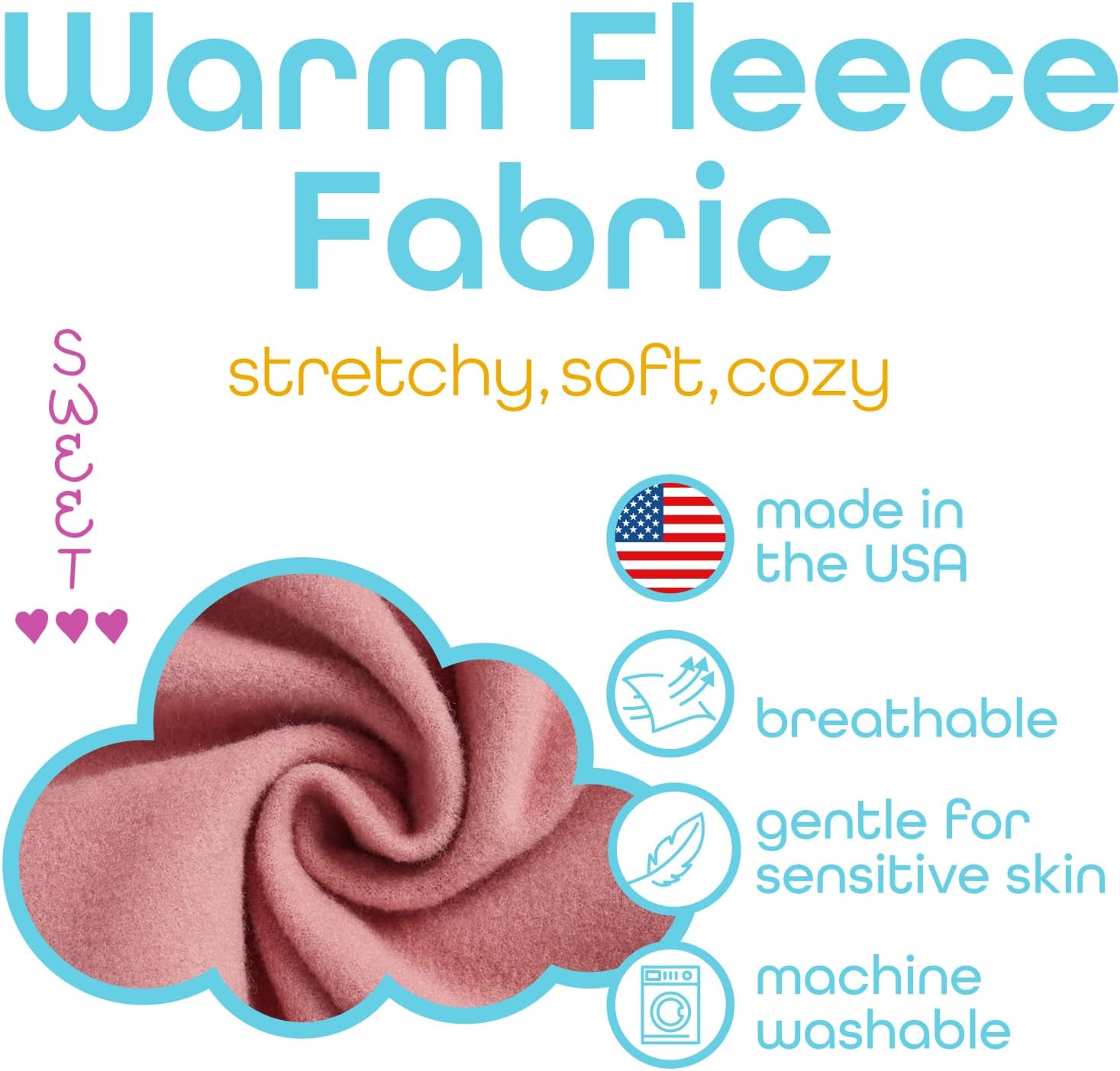 Sweet Hearts Girls Fleece Sweats 2-Pack