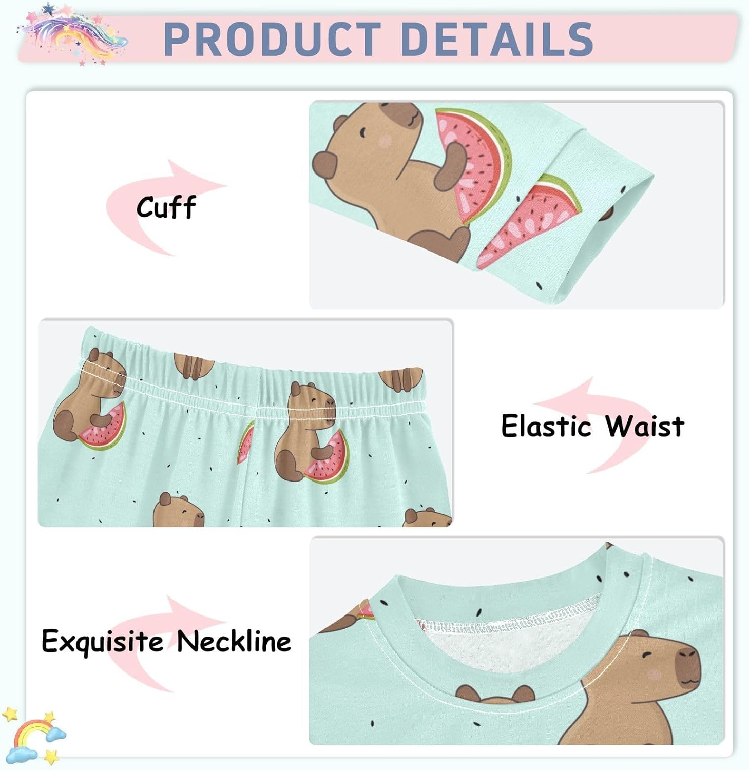 WIFIU Kids Pajama Sets Soft Cotton Long Sleeve Perfect for Sleep Play