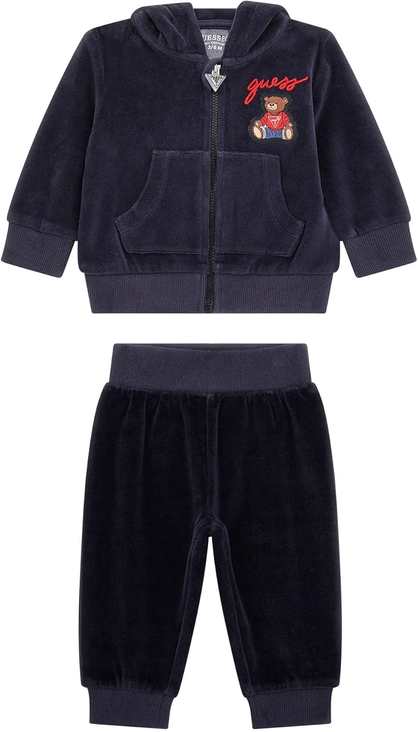 GUESS Baby Boys Chenille Hoodie and Pants Set