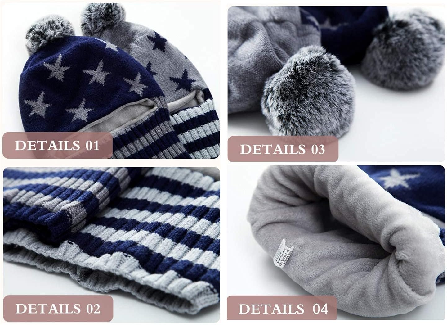 ZWA Winter Thermal Hats for Kids