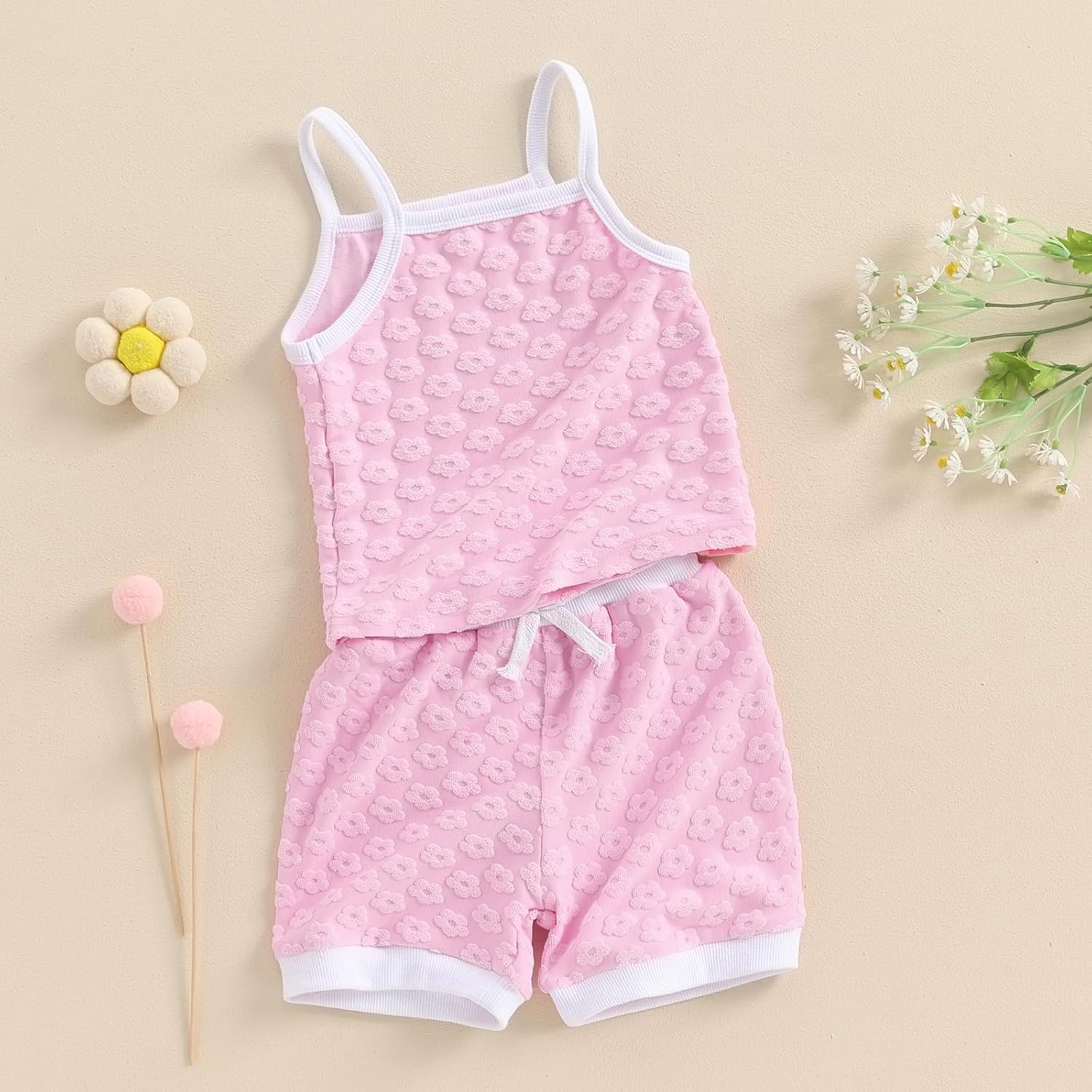 Hnyenmcko Super Cute Toddler Girl Summer Tank Shorts Set