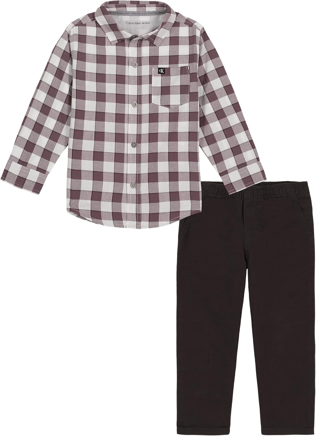 Calvin Klein Baby-Boys 2-Piece Long Sleeve Woven Shirt Set